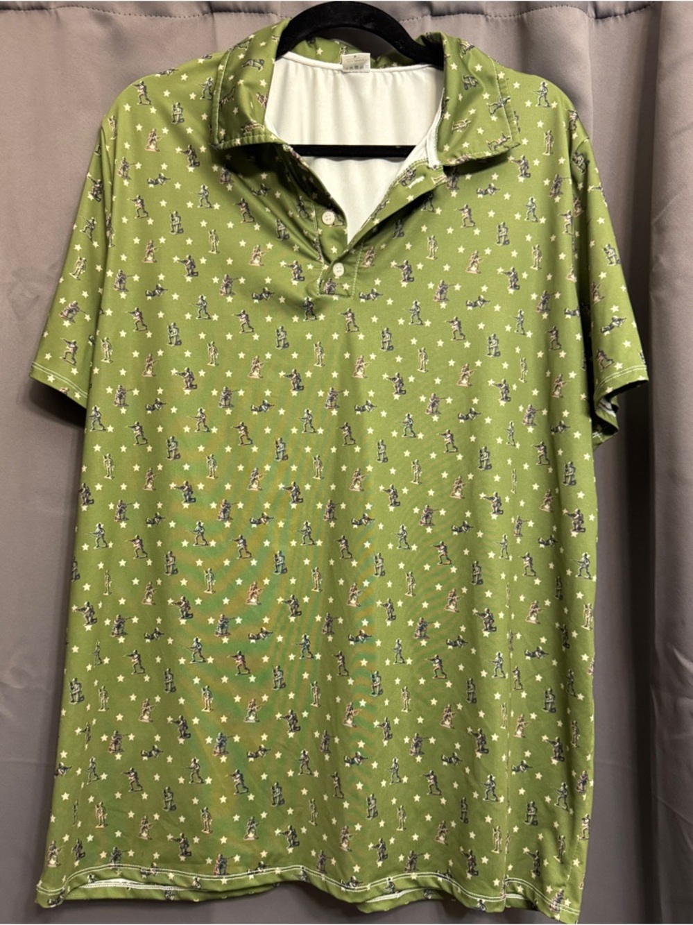 Men's Olive Green Short Sleeve Polo Shirt